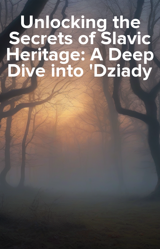 Unlocking the Secrets of Slavic Heritage: A Deep Dive into 'Dziady - ebook epub, mobi, audiobook mp3